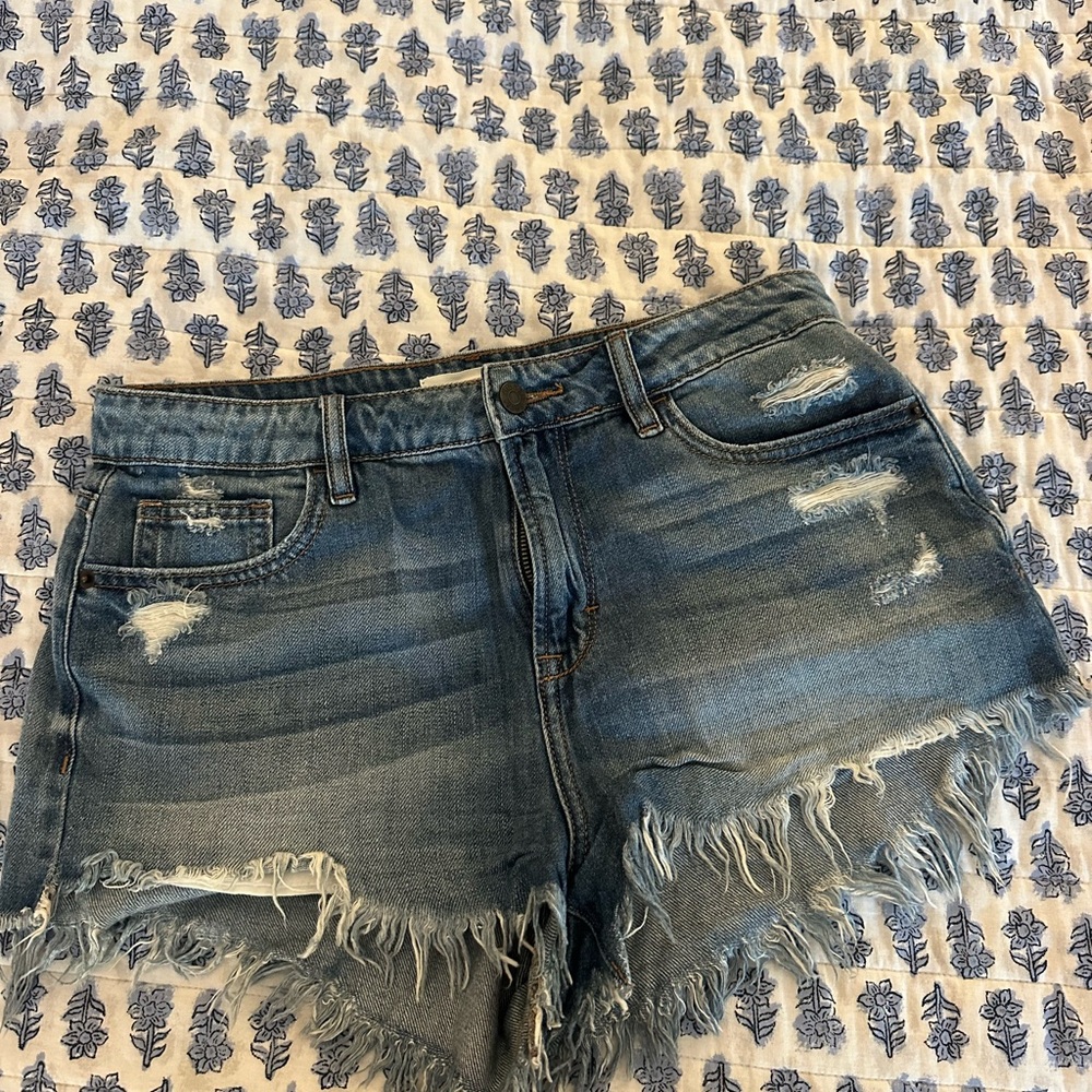 Distressed Jean Shorts